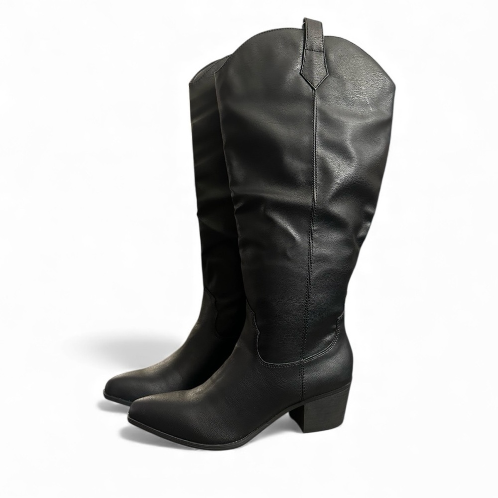 NEW! Style & Co Tall Dollora Western Boots Women’s Fashion Shoes Black 9 M